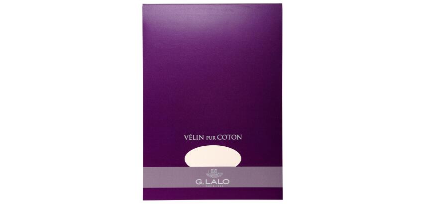 Bloc Velin pur coton A4 (210x297mm), 40 feuilles, 125g - Blanc