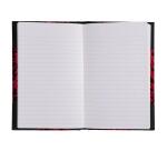 Marmor Notizbuch 170x110, 192 linierte Seiten - Rot