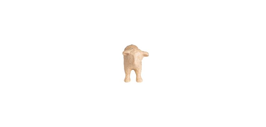 Braunes Pappmaché, Schaf 23x10x16 cm - Kraft