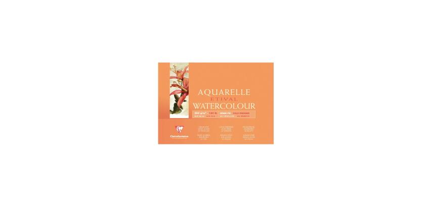 Clairefontaine Etival Watercolour Block - 36 x 48cm - 25 Sheets - 300gsm - Cold Pressed
