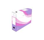 Archivbox 5er-Set, Rückenbreite 80 mm, Wellpappe, 25x35 cm für DIN A4 - Farben sortiert