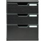 Module de classement Modulo Ecoblack 3 tiroirs fermés - Noir