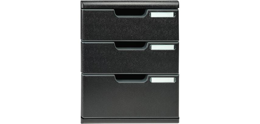 MODULO A4 - 3 drawers ECOBlack black - Black