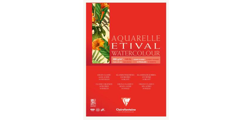 Zeichenblock Studie Aquarell ETIVAL, A5