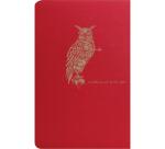 Flying Spirit Red carnet piqûre textile 11x17cm 96p ligné motifs assortis papier ivoire 90g - Rouge