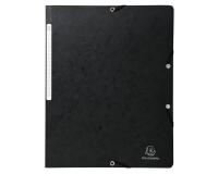 Chemise à élastique sans rabat carte lustrée 400gm2 - A4 - Noir