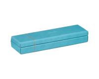 Rhodiarama plumier simili cuir italien 21x5,5x3 cm - Turquoise