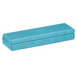 Rhodiarama plumier simili cuir italien 21x5,5x3 cm - Turquoise