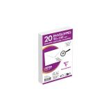 Paquet de 20 Enveloppes de Visite Blanches 90x140mm - Gommée - 120g/m2 - Blanc