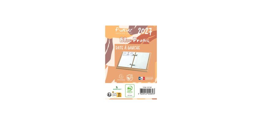 Bloc-Pratic Forever recycelt links datiert 8,2 x 12 cm - 2027
