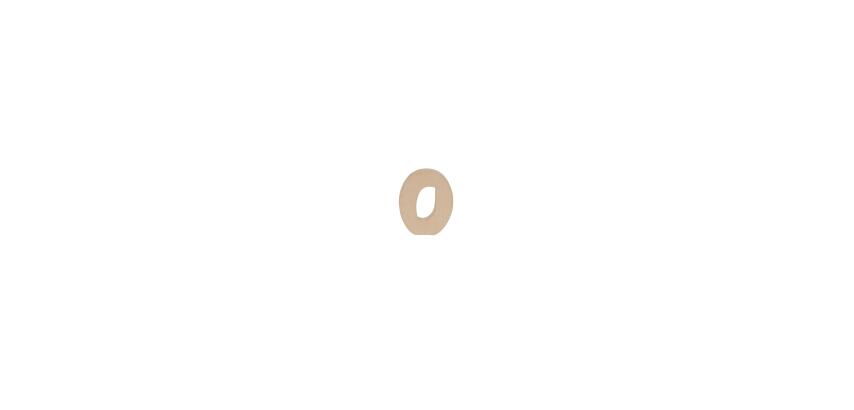 Chiffre 0 kraft 20cm - Kraft