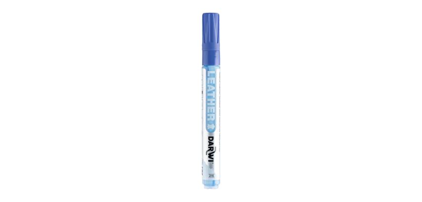 DARWI Marqueur Peinture sur Cuir Pointe Conique Fine 2mm - Bleu