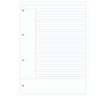 CORNELL cursusblok A4, 100 blad met 4-gaatsperforatie Cornell gelijnd 8mm - Zwart