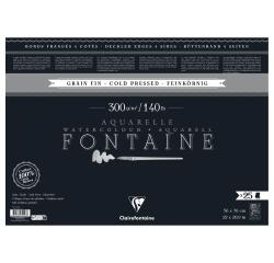 Fontaine Zwart pak 25 blad 56x76cm 300g 4 schepranden fijne korrel