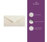20 enveloppes DL(110x220mm) Vélin pur coton gommées - Crème