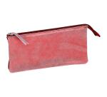 RUB SUEDE Flat pocket 2 compartments 22x11 cm Red and shinyred