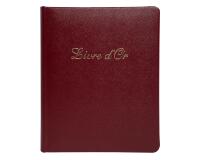 Livre d'or Cuir Alpille 140 pages ivoire - 26x22cm vertical