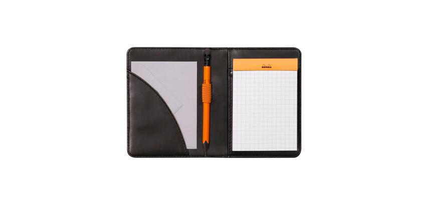 Rhodiarama livret porte-bloc N°11 pour bloc ou carnet format A7 - Noir