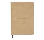 Flying Spirit Beige verouderd leder - Notaboek hardcover A5 90 blad - ivoorkleurig papier 90g - gelijnd - Beige