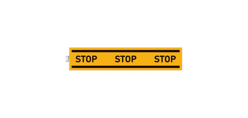 Zelfklevend bord stoppen verplicht geel 100cm - Geel