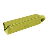 Trousse Rhodiarama plumier simili cuir 23 x 5 cm - Vert anis