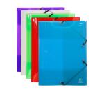 Carpeta Exacompta con gomas 3 solapas Polipropileno 5/10º Crystal Colours - A3 - Colores surtidos