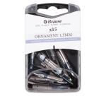 Schachtel mit 15 Ornamentfedern