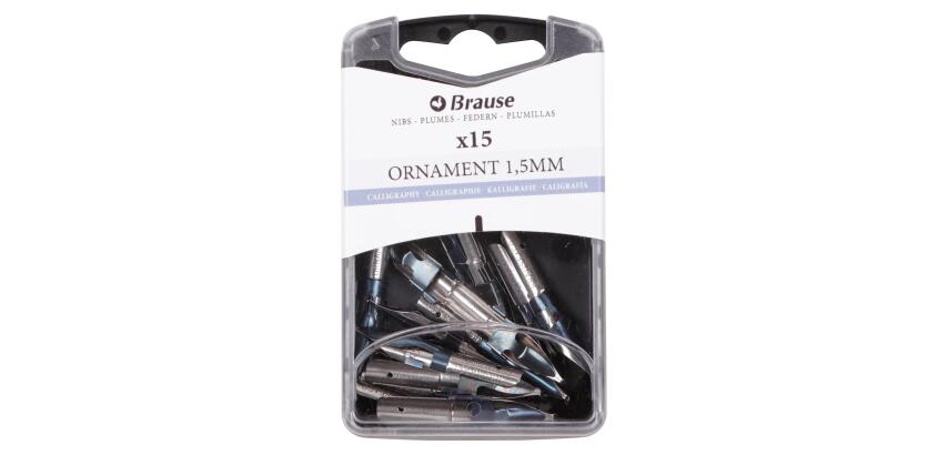 Schachtel mit 15 Ornamentfedern