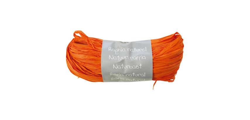 Geschenkband aus natürlichem Bast 50g - Orange