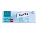 Set mit 5 Namensschildern für A4, beidseitig, horizontal, PMMA, Exacryl - Kristall