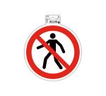 Non-slip adhesive PVC panel No pedestrians 20 cm - Red