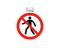 Non-slip adhesive PVC panel No pedestrians 20 cm - Red