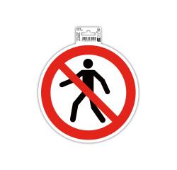 Non-slip adhesive PVC panel No pedestrians 20 cm - Red