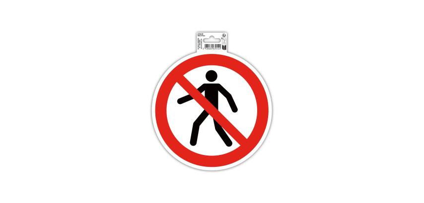Non-slip adhesive PVC panel No pedestrians 20 cm - Red