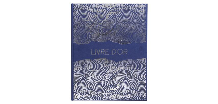 Livre d'or 100 pages tranche argent Japan