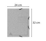 Chemise à élastique 3 rabats carte lustrée 355gm2 - A4 - Gris