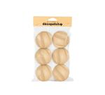 Pack of 6 Hanging Twisted Ornaments - Kraft