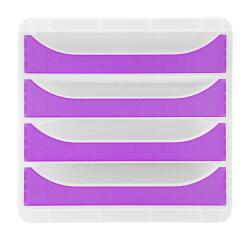 Módulo individual BIG-BOX para documentos A4 + con 4 cajones, ultra-rígido y con stop de seguridad y con stop de seguridad - CHROMALINE (translucido)