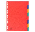 Intercalaires carte lustrée 225g 8 positions - A4 - Couleurs assorties