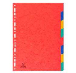 Tabbladen in glanskarton 225g - 8 tabs - A4 - Geassorteerd