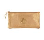 Inspire, Trousse plate en cuir, embossage arbre, 22x11 cm - Or