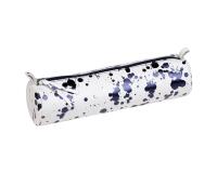 COSMICUIR Smooth Leather Pencil case Ø5,5x22 cm Dark blue