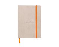 Rhodiarama carnet souple A6 144 pages ligné papier ivoire 90g fermeture élastique - Beige