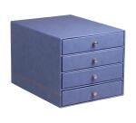 Rhodiarama trieur 4 tiroirs simili cuir italien 24,8x32,7x22,8 cm - Saphir