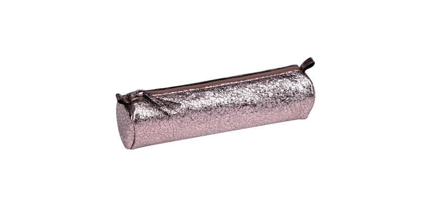 CÉLESTE CUIR Trousse ronde Ø5,5x22 cm Lazer Alba