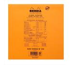 Bloc agrafé Rhodia Le Carré N°210 21x21 cm 80 feuillets petits carreaux 5x5 80g - Orange