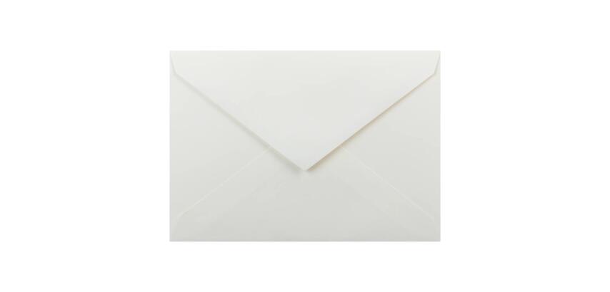 20 enveloppes 162x229mm Vélin pur coton gommées - Crème