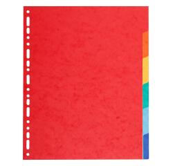 Intercalaires carte 220g 6 positions - A4 maxi - Couleurs assorties