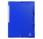 3 Flap Folders with Elastic Straps Opak Polypropylene A4. - Assorted colours