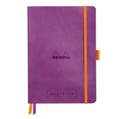 Rhodiarama Goalbook A5 met softcover, 120 blad gestippeld ivoorkleurig papier van 90g - Paars|